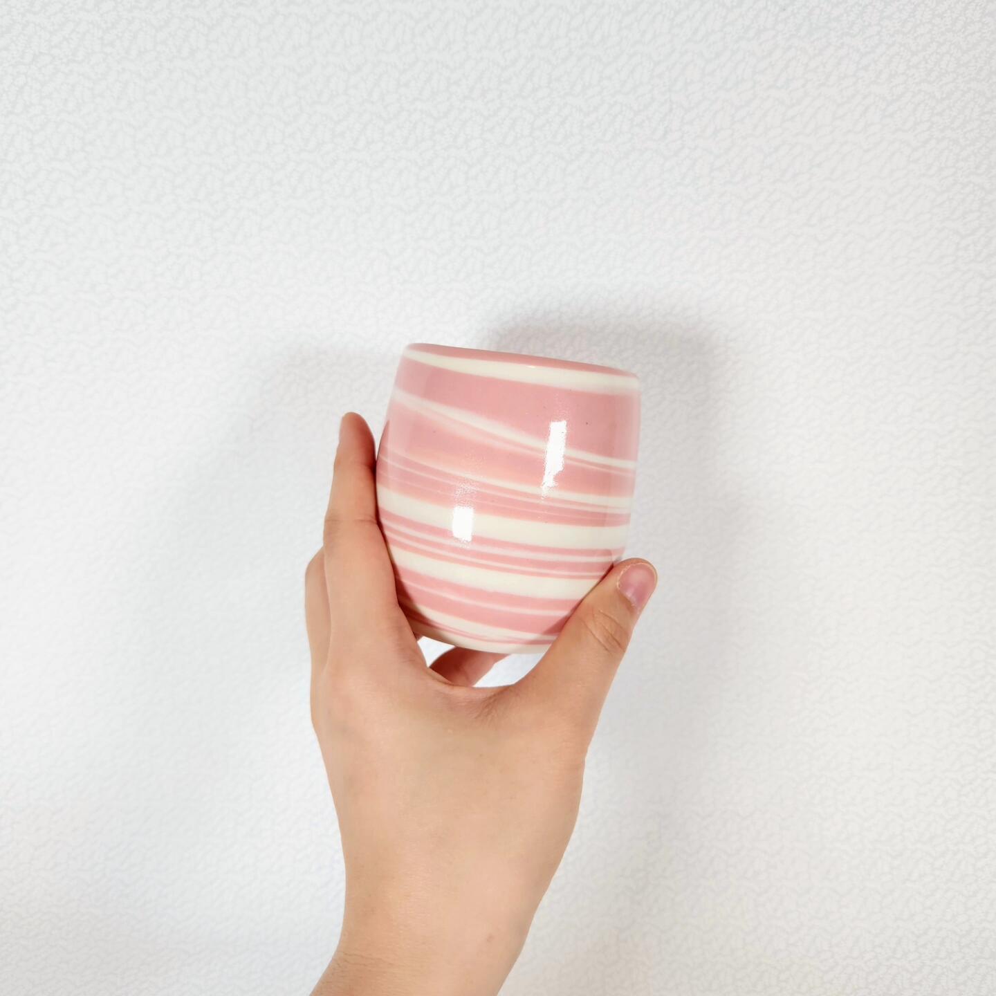 Pink marbled cup