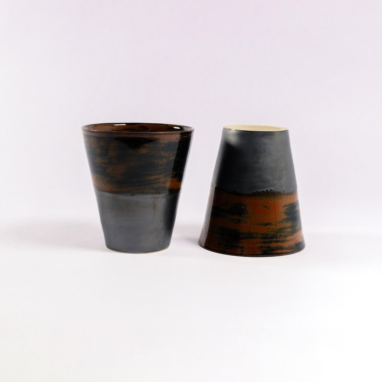 Black and brown cup