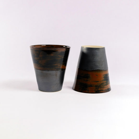 Black and brown cup