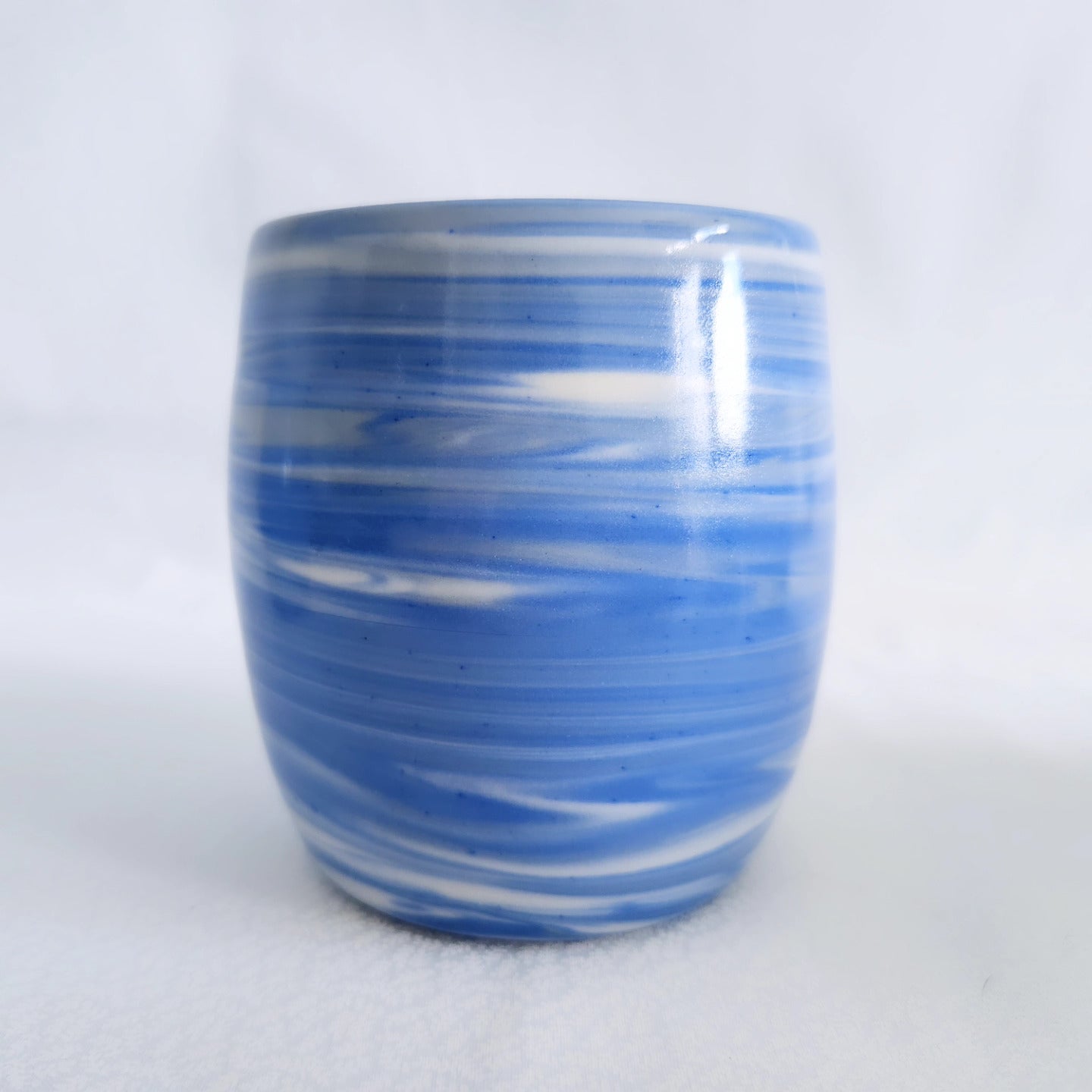 Blue marbled cup